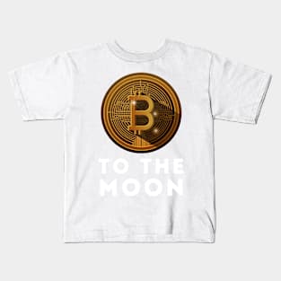 Bitcoin to the Moon Kids T-Shirt